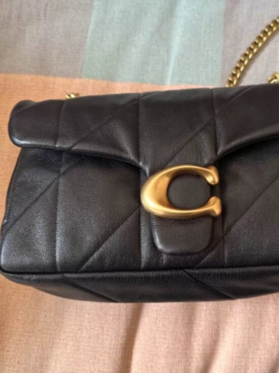 Coach Handbags - Black ccw83 Lambskin Quilted tabby 26 Chain Bag